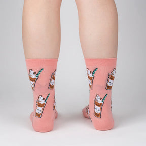 Sock It To Me - Women's Crew Sock: Cat-puccino