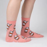 Sock It To Me - Women's Crew Sock: Cat-puccino