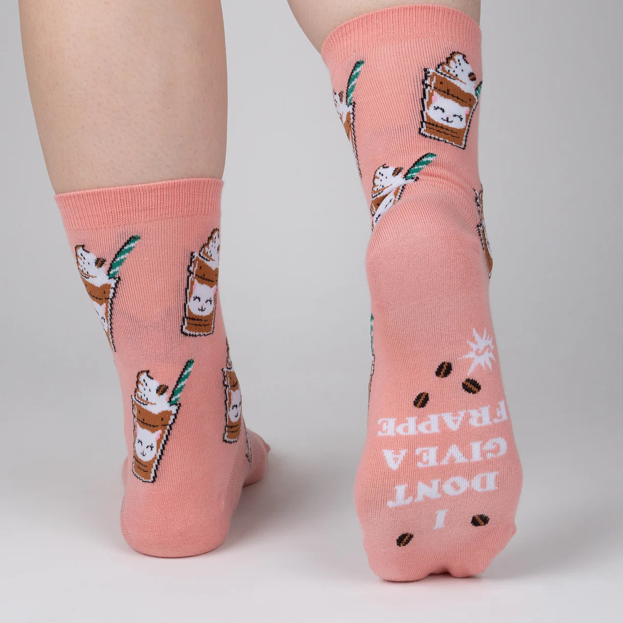 Sock It To Me - Women's Crew Sock: Cat-puccino