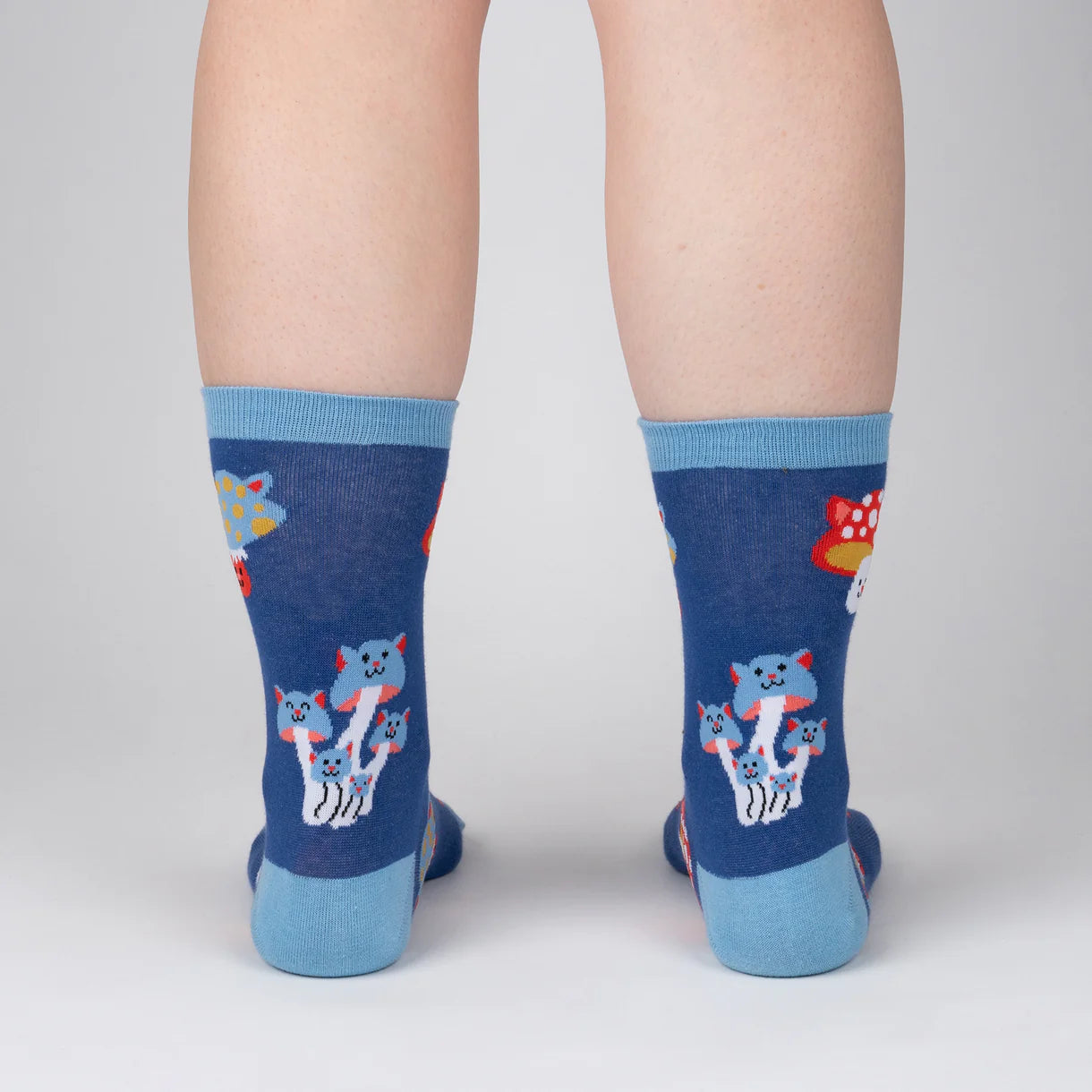 Sock It To Me - Women's Crew Sock: Mushroom Cats