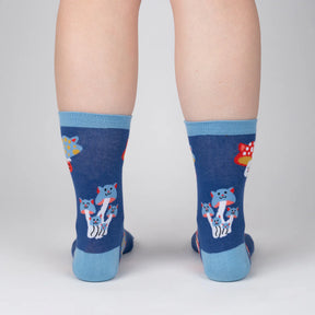 Sock It To Me - Women's Crew Sock: Mushroom Cats