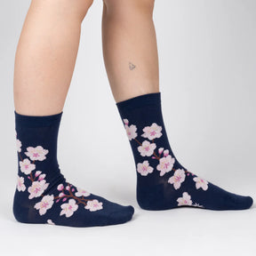 Sock It To Me - Women's Crew Sock: Cherry Blossoms