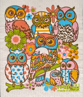 Wet-it! - Owl Family Swedish Cloth
