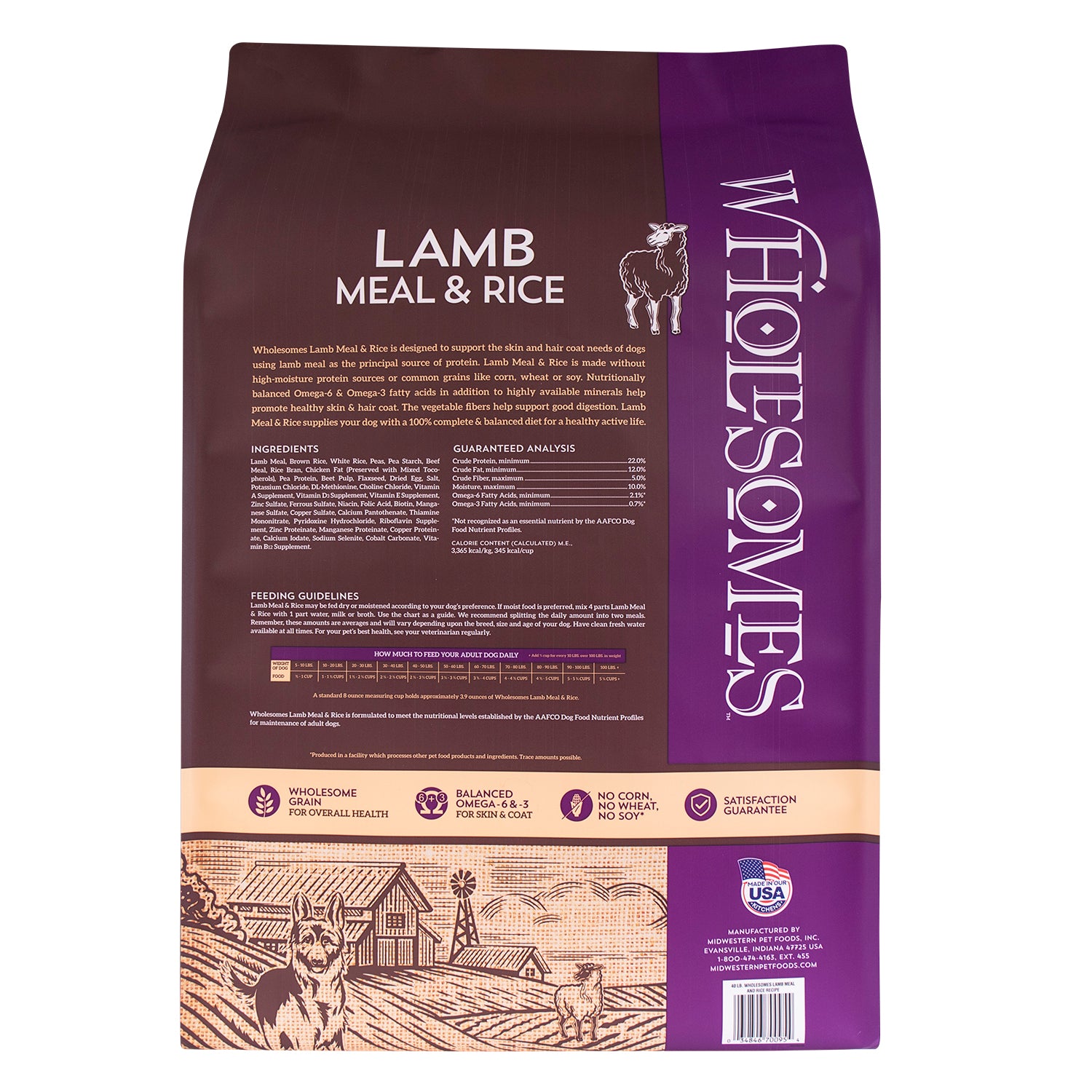 Sportmix - Wholesomes Lamb Meal & Rice	Dog Dry Food