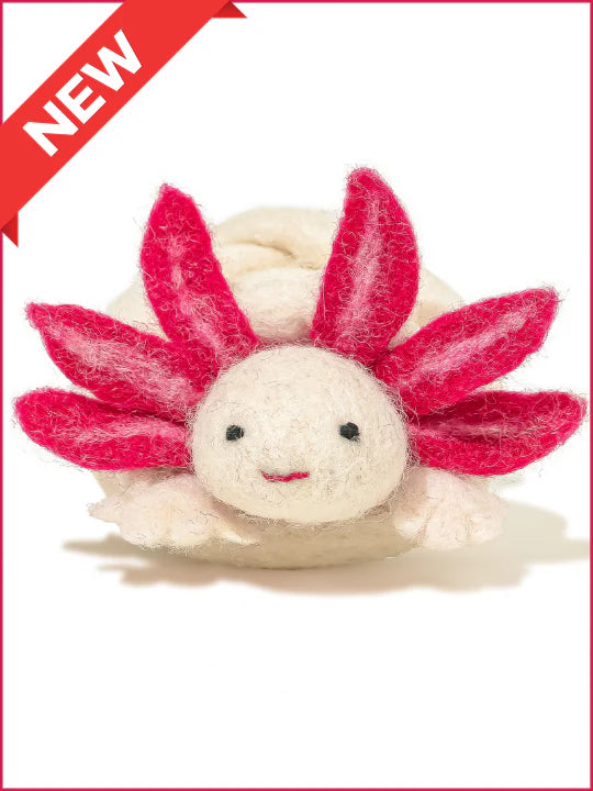 Cat in the Box - Wool Axolotl Cat Toy 5-Foot Long Tether