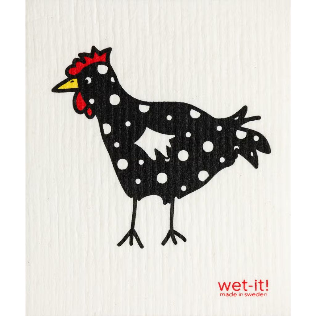 Wet-it!  Spotted Black Chick Swedish Cloth