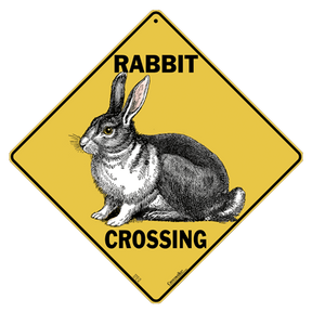 Rabbit Crossing Sign by Crosswalks