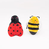 ZippyPaws- Crinkle Bee & Ladybug 2 Pack