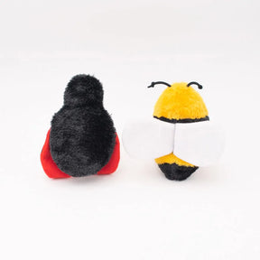 ZippyPaws- Crinkle Bee & Ladybug 2 Pack