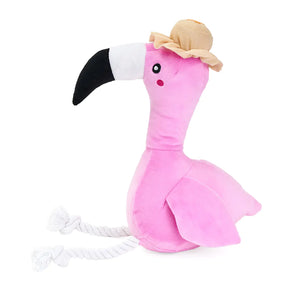 ZippyPaws - Playful Pal Freya the Flamingo Plush Dog Toy