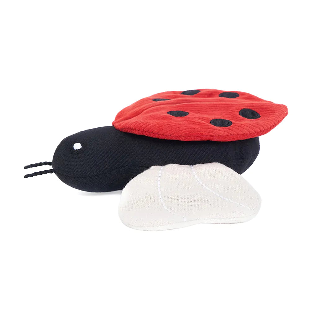 ZippyPaws - EcoZippy Corduroy Critter Ladybug Dog Toy