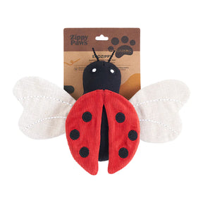 ZippyPaws - EcoZippy Corduroy Critter Ladybug Dog Toy