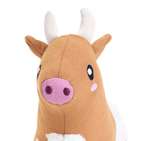 ZippyPaws - ecoZippy Cotton Cuddler Cow Dog Toy