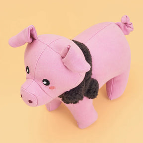 ZippyPaws - ecoZippy Cotton Cuddler Pig Dog Toy