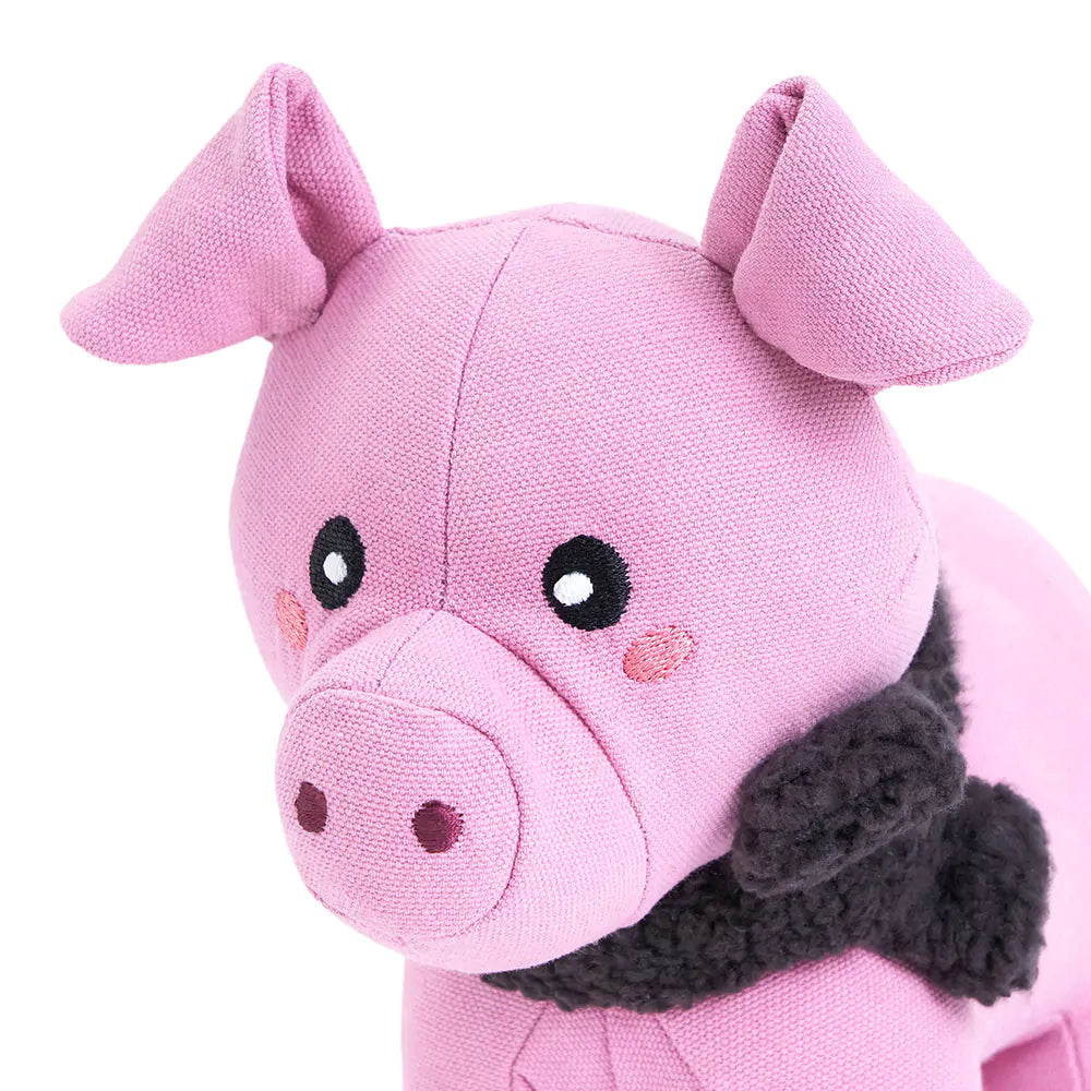 ZippyPaws - ecoZippy Cotton Cuddler Pig Dog Toy