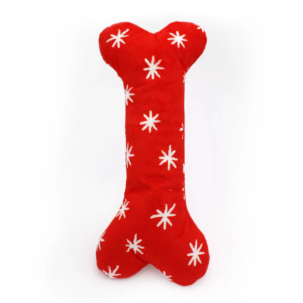 ZippyPaws - Holiday Jigglerz Festive Bone Dog Toy