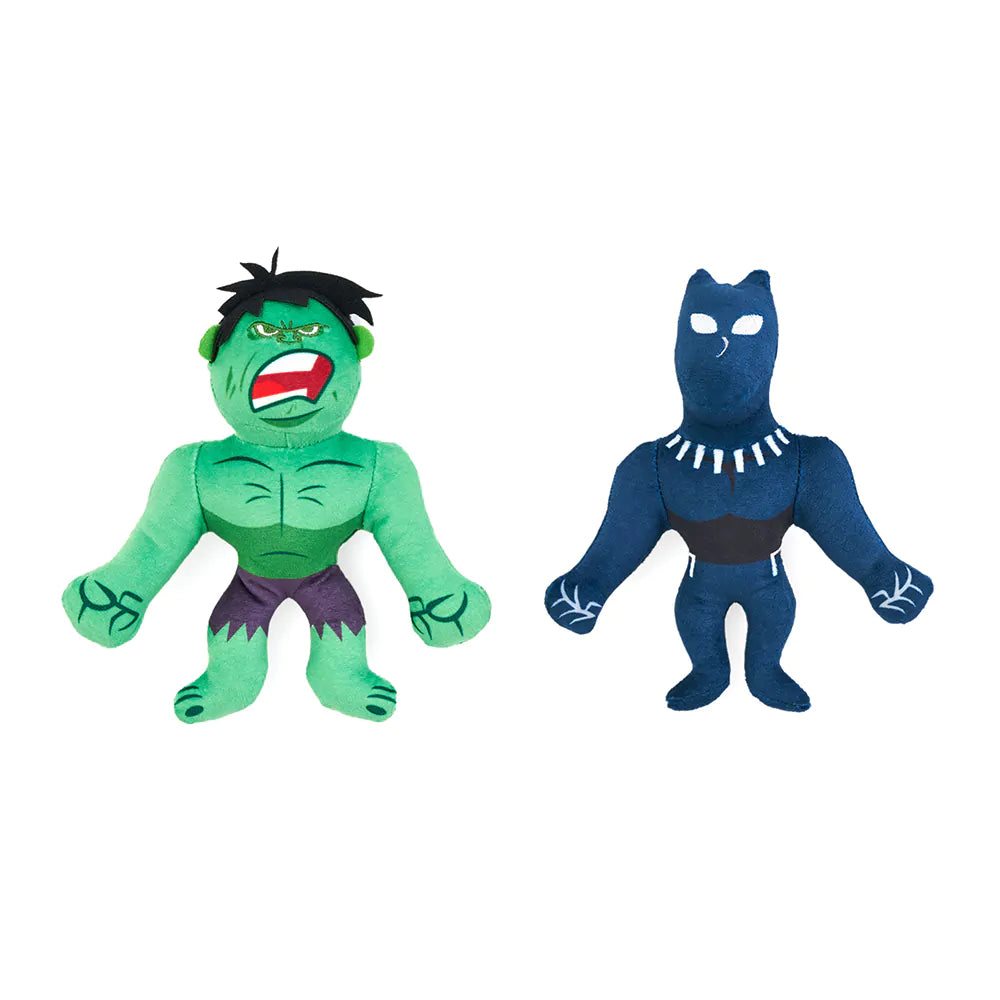 ZippyPaws - Marvel Plush Hulk & Black Panther Dog Toy