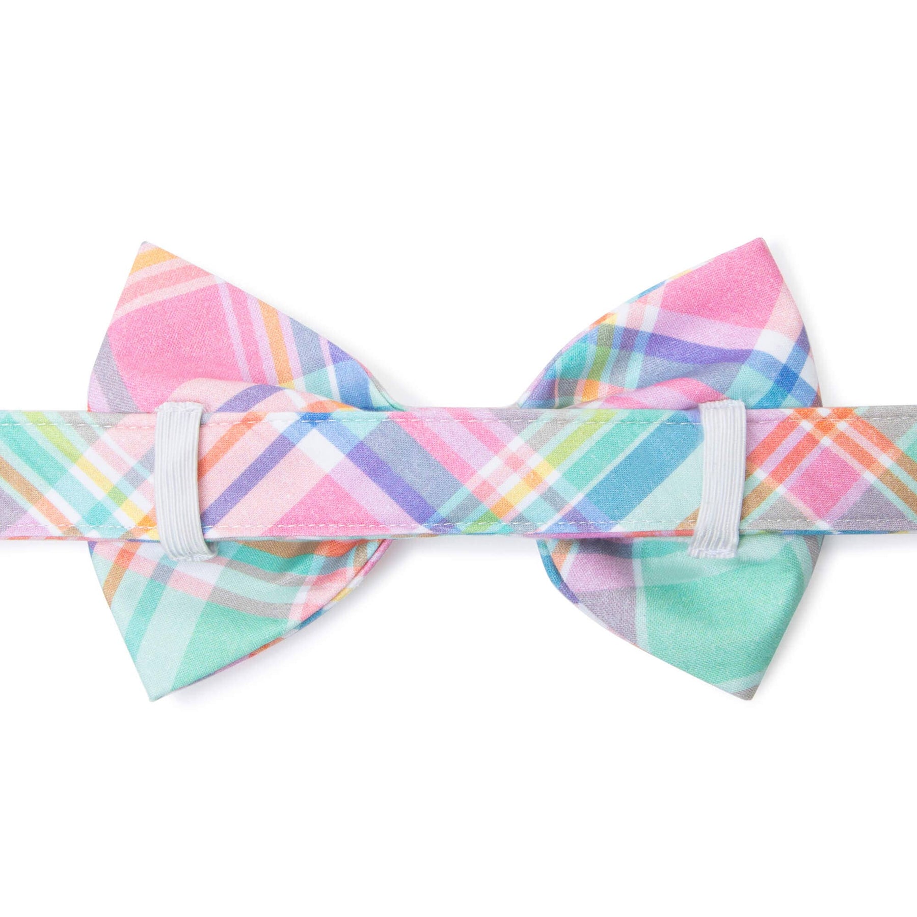 Dog Bow Tie Blooming Plaid Spring Easter