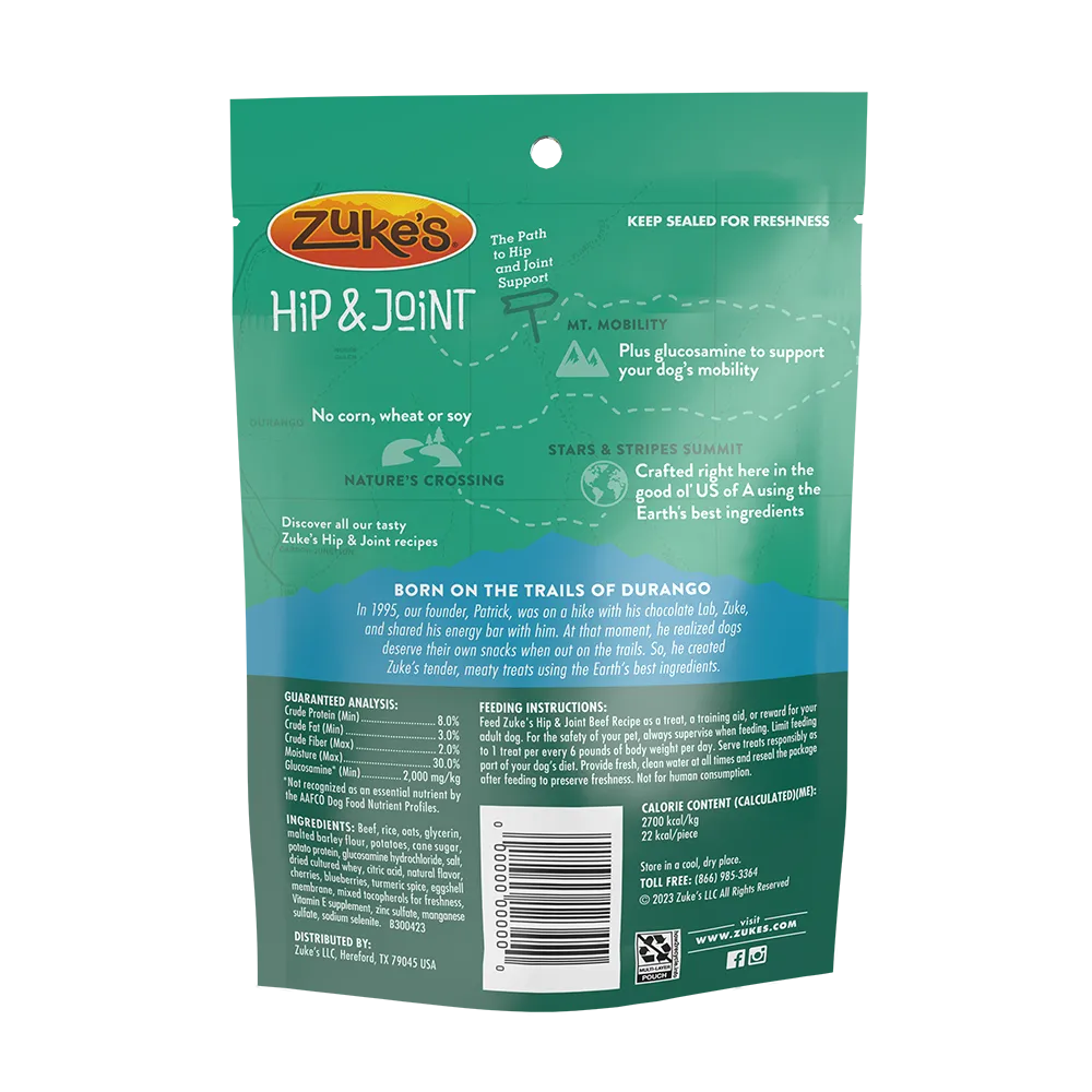 Zuke's - Hip & Joint Beef Dog Treat