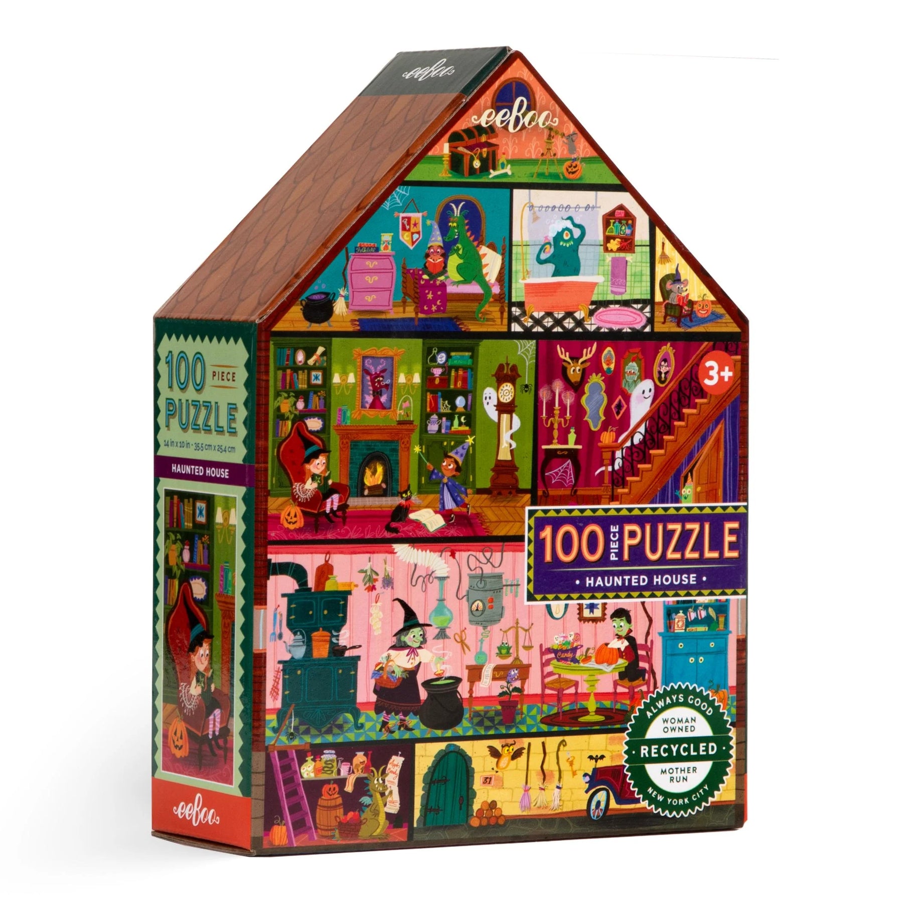 eeBoo - Haunted House Puzzle 100 Piece Puzzle