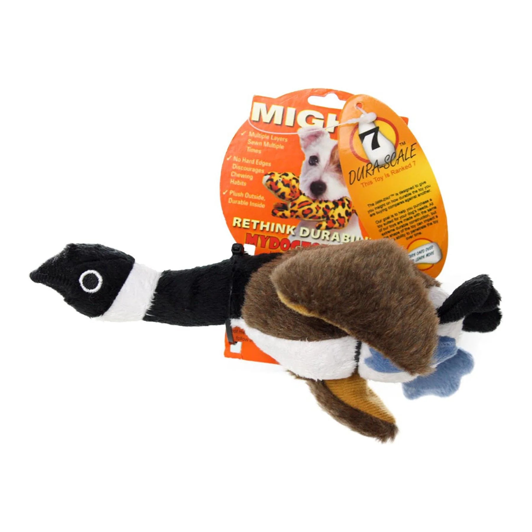 Tuffy Dog Toys - Mighty Jr Nature Duck	Plush Squeaky Durable Toy