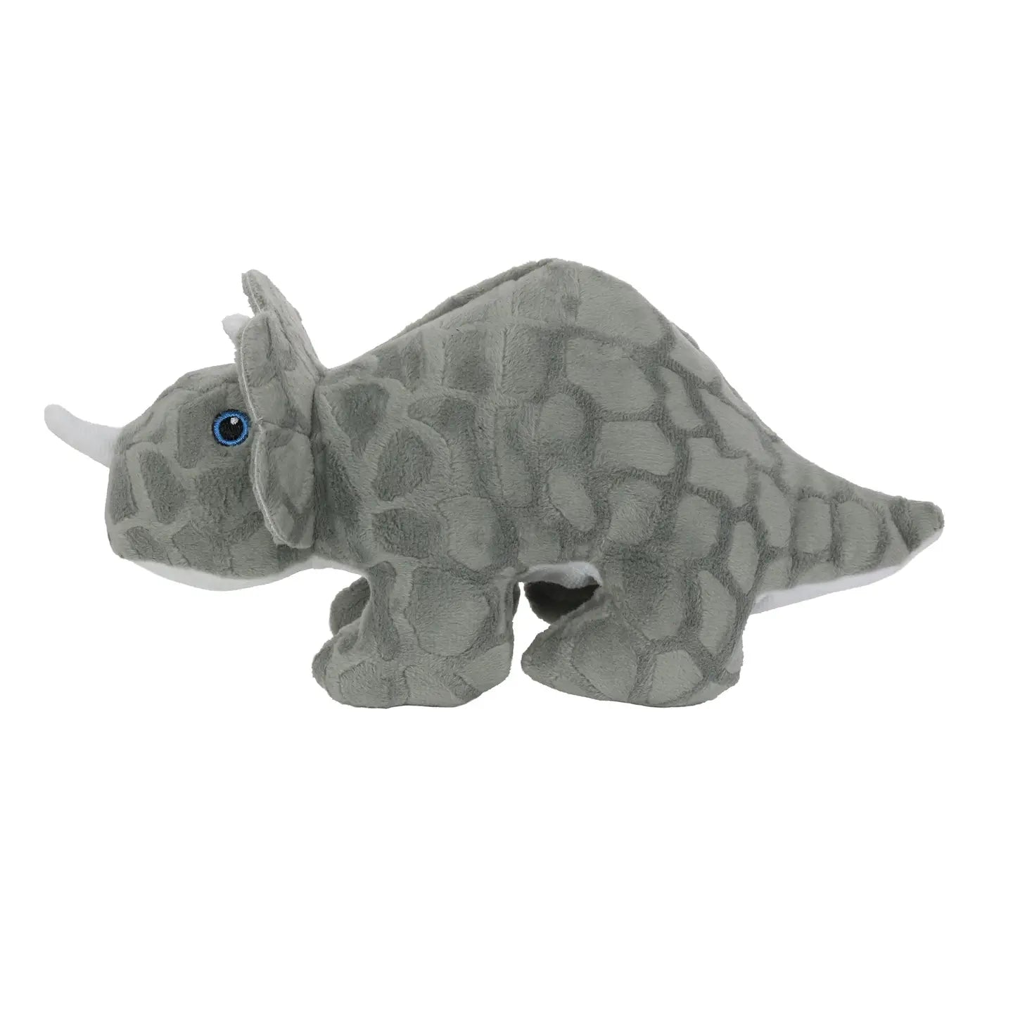Tuffy Dog Toys - Mighty Dinosaur Triceratops Plush Squeaky Durable Toy