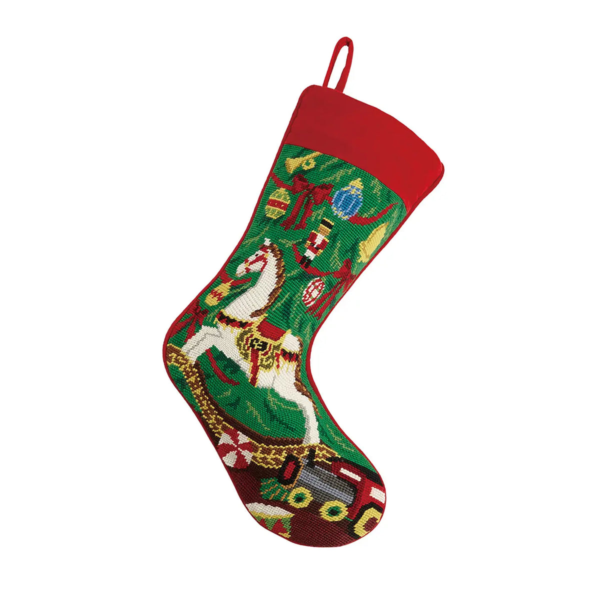 Peking Handicraft - Stocking Christmas Rocking Horse Needlepoint
