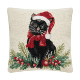 Peking HandiCraft - Pillow Christmas Black Cat Hook