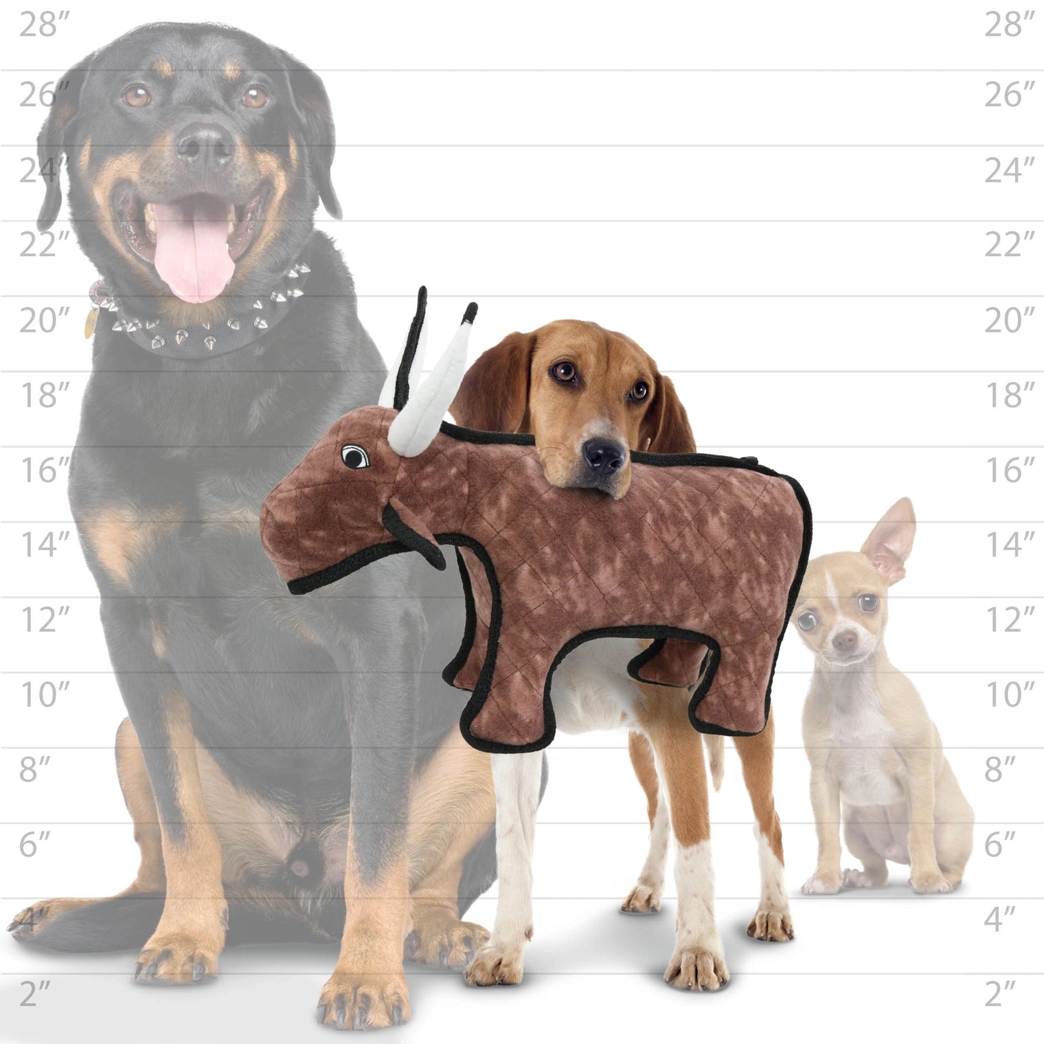 Tuffy Dog Toys - Medium Barnyard Bull Dog Toy