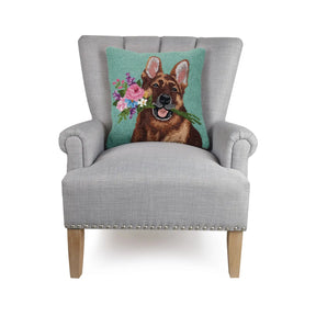Peking HandiCraft - Pillow Floral German Shepherd