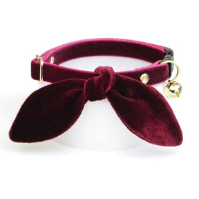 Made by Cleo - Velvet Breakaway Cat Collar with Bunny Ears