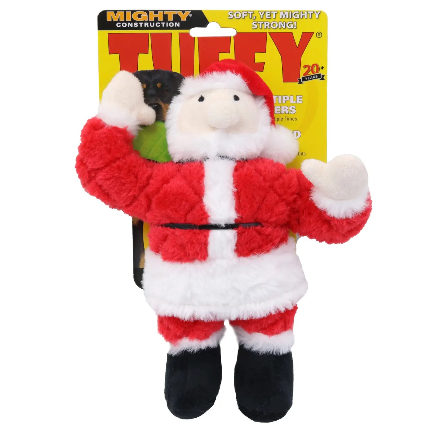 Tuffy Dog Toys - Mighty Holiday Santa Plush Squeaky Dog Toy