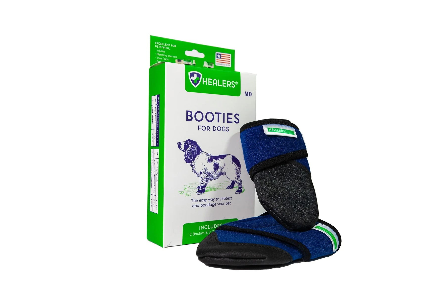 Booties for Dogs (2 Booties & 2 Gauze Inserts)