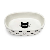 Park Life Design White Monty Oval Cat Dish