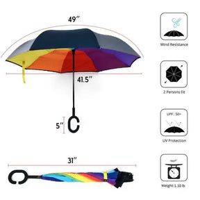 Selini New York Rainbow Umbrella Double Layer