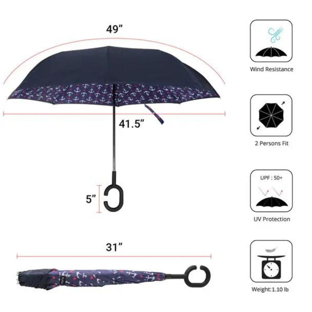 Selini New York Inverted Umbrella Double Layered Anchor