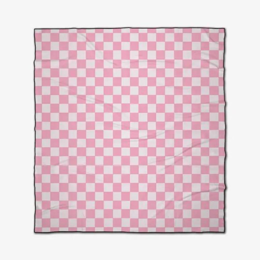 Geometry - Beach Blanket Pink Checkers