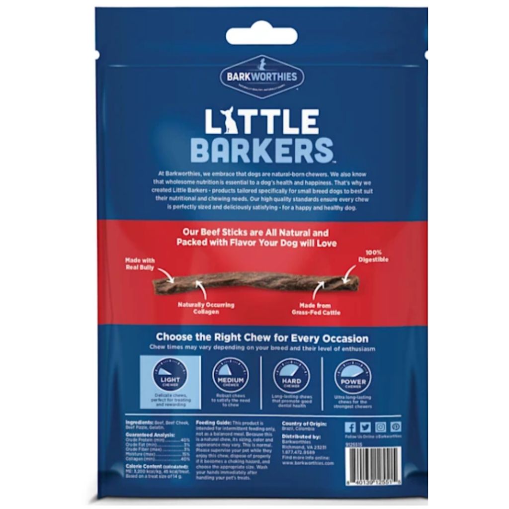Barkworthies - Little Barkers Beef Sticks w/ Collagen