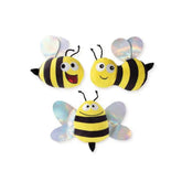 Petshop by Fringe - Bees Small Plush Dog Toy 3 ct