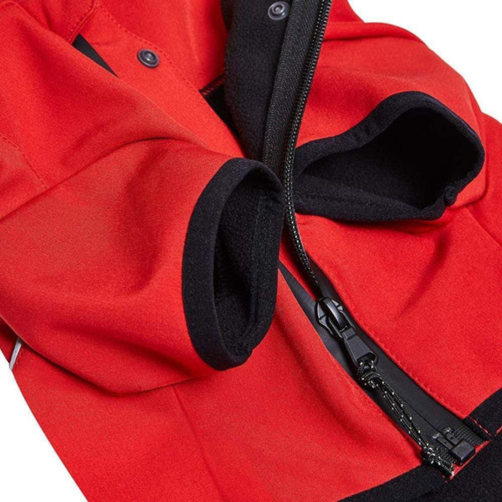 Dog Jacket Reflective Water Resistant Windproof Red