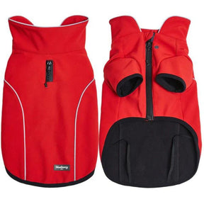 Dog Jacket Reflective Water Resistant Windproof Red