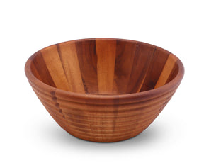 Bee Hive Style Wooden Acacia Salad Bowl - Large