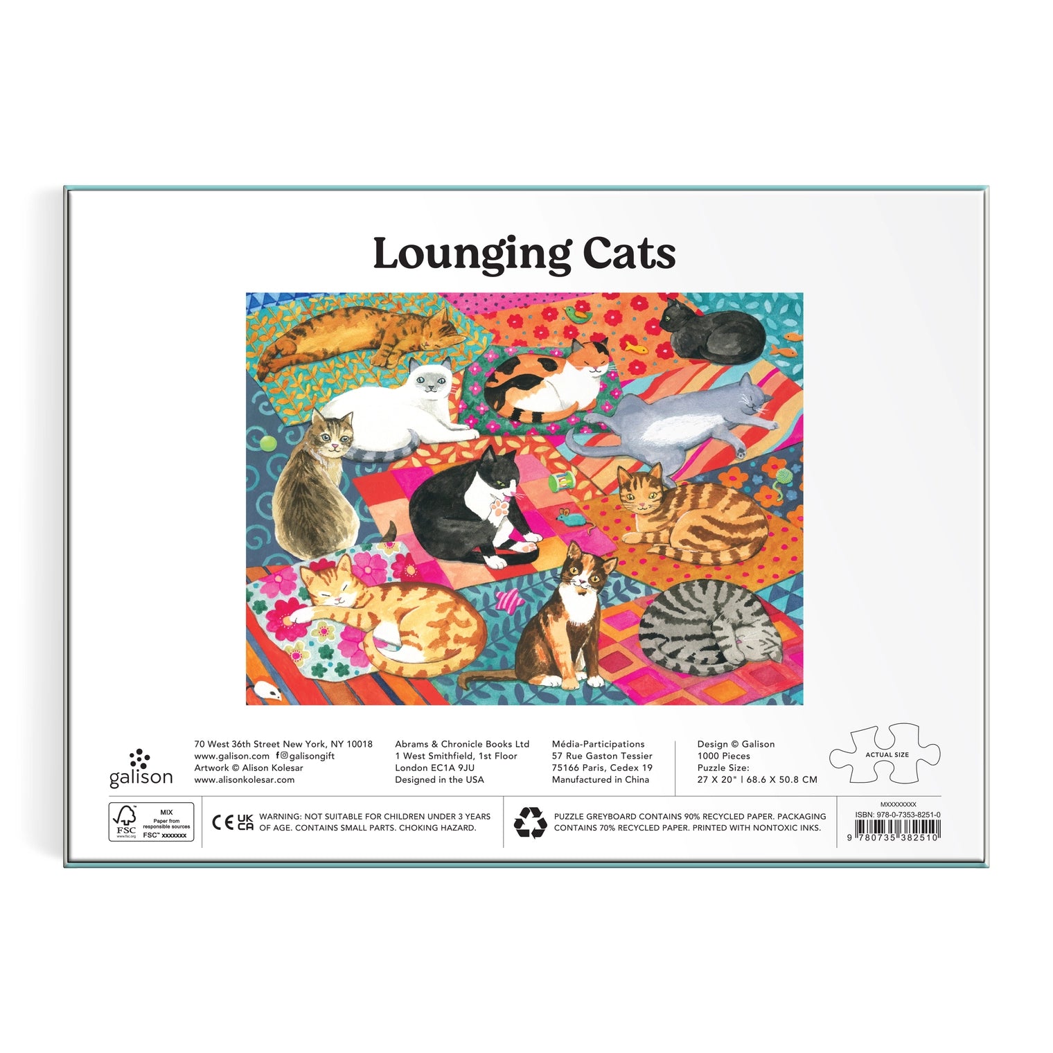 Chronicle-Hachette Book - Puzzle Lounging Cats
