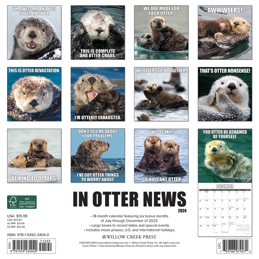 2024 In Otter News Calendar