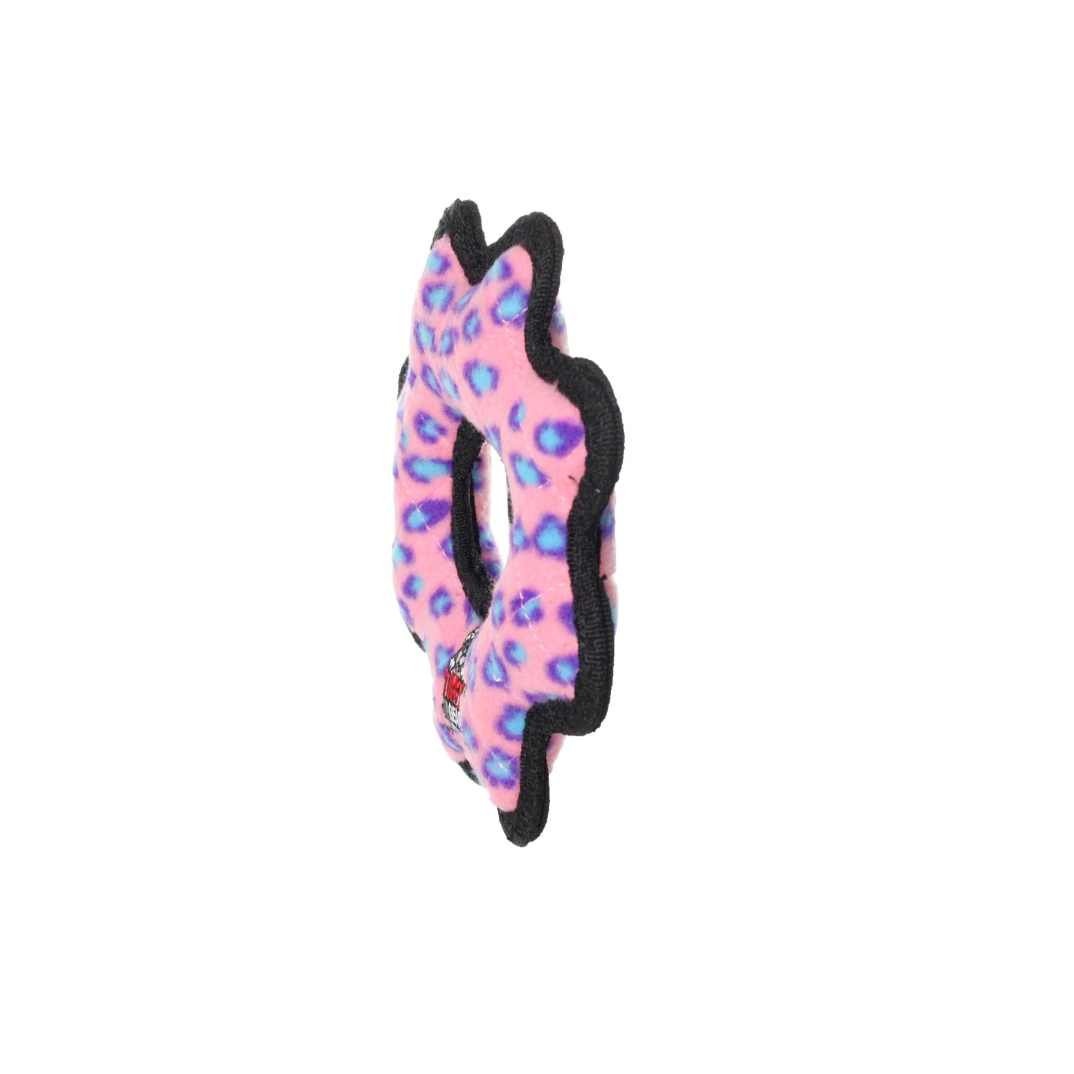 Tuffy Dog Toys - Tuffy Jr Gear Ring - Pink Leopard