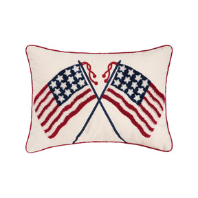 C&F Home - Patriotic Double Us Flag 4th of July Throw Pillow