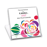 R. Nichols - Floral Desk Calendar 2027 Mini