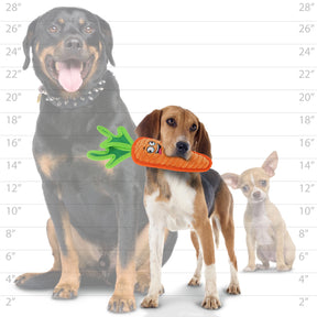 Tuffy Dog Toys - Tuffy Funny Food Carrot