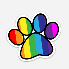 Sticker - Pride Rainbow Paw Print