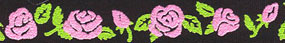 Nylon Velcro Cat Collar - Pink Roses